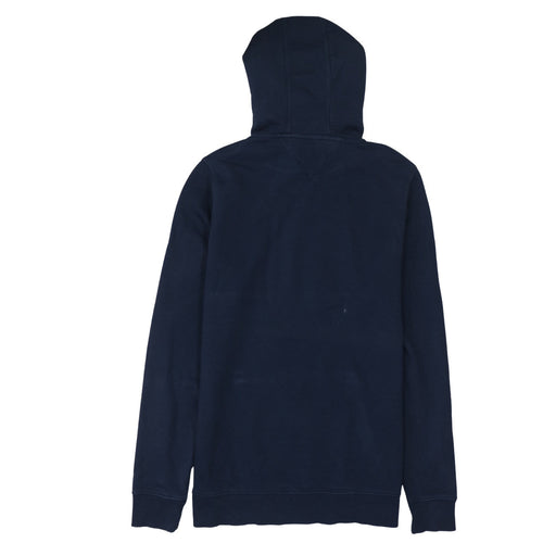 Tommy Jeans Men's Blue XL Pullover Hoodie with Logo Detail