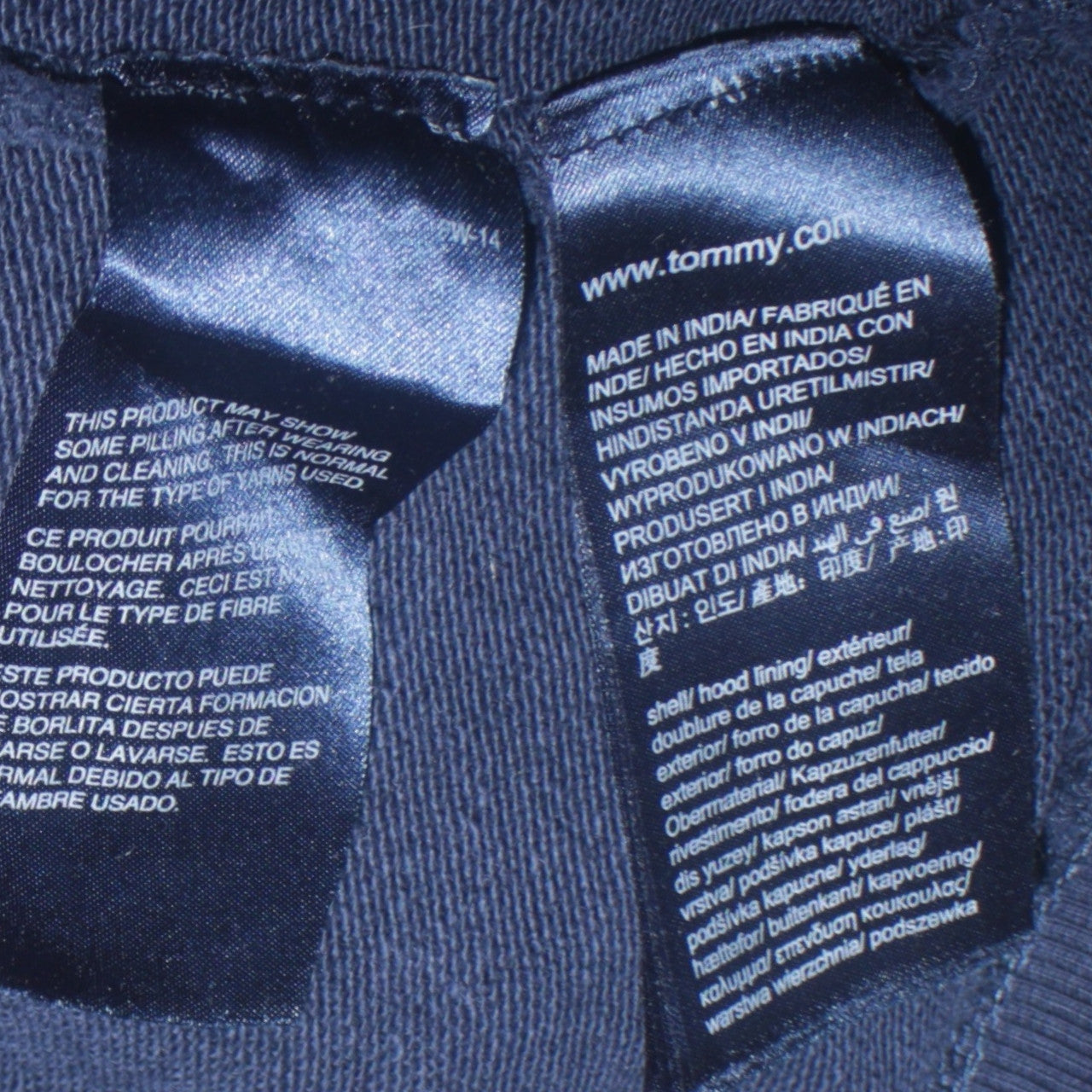 Tommy Jeans Men's Blue XL Pullover Hoodie with Logo Detail
