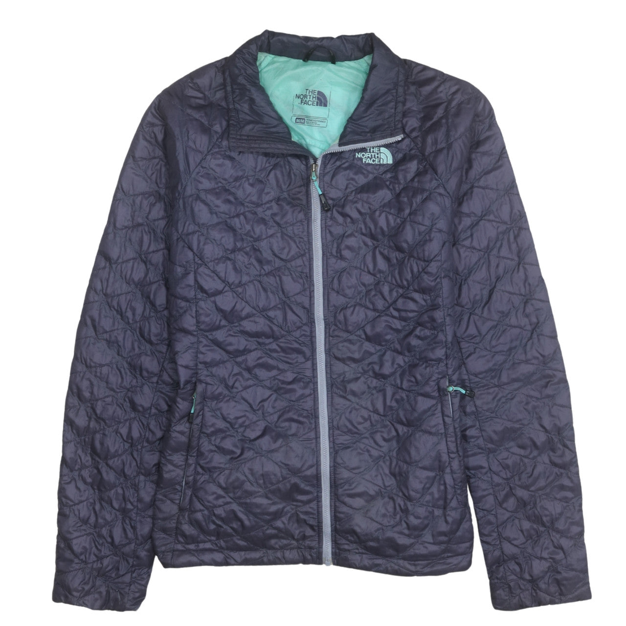 The North Face Unisex Blue Quilted Full Zip Jacket M