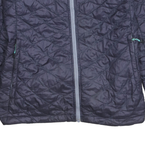 The North Face Unisex Blue Quilted Full Zip Jacket M