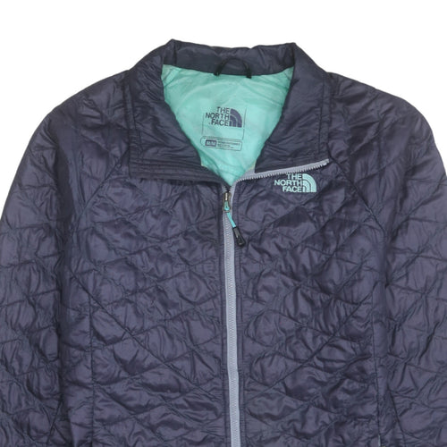 The North Face Unisex Blue Quilted Full Zip Jacket M