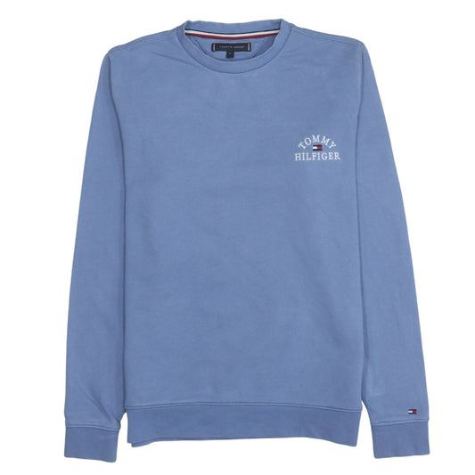Tommy Hilfiger Men's Blue Crew Neck Cotton Sweatshirt S Regular
