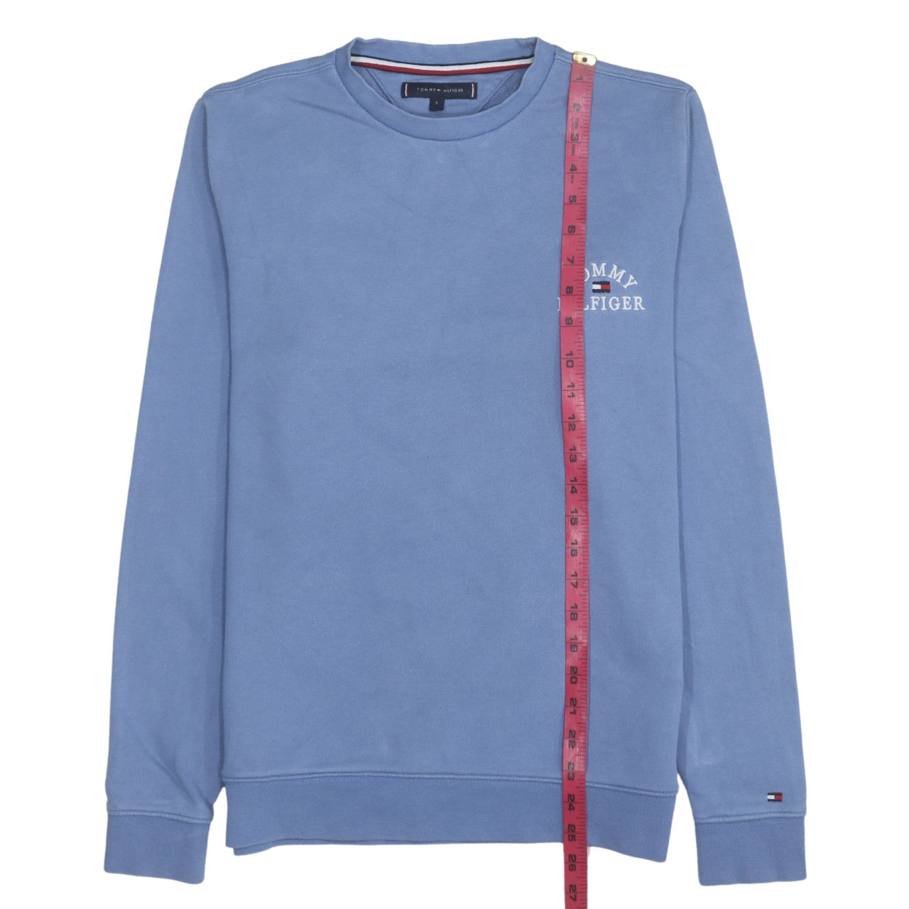 Tommy Hilfiger Men's Blue Crew Neck Cotton Sweatshirt S Regular