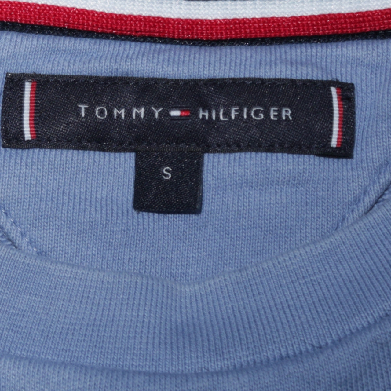 Tommy Hilfiger Men's Blue Crew Neck Cotton Sweatshirt S Regular