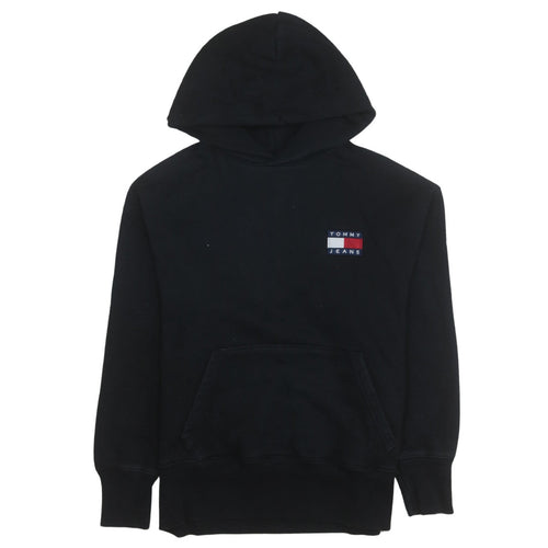 Tommy Jeans Men's Black XS Pullover Hoodie with Logo