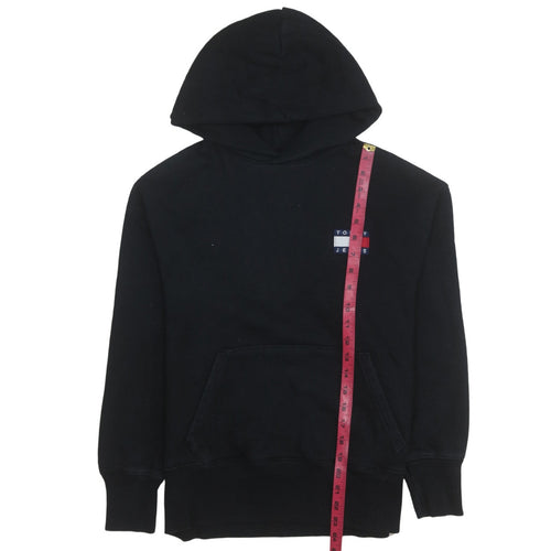 Tommy Jeans Men's Black XS Pullover Hoodie with Logo