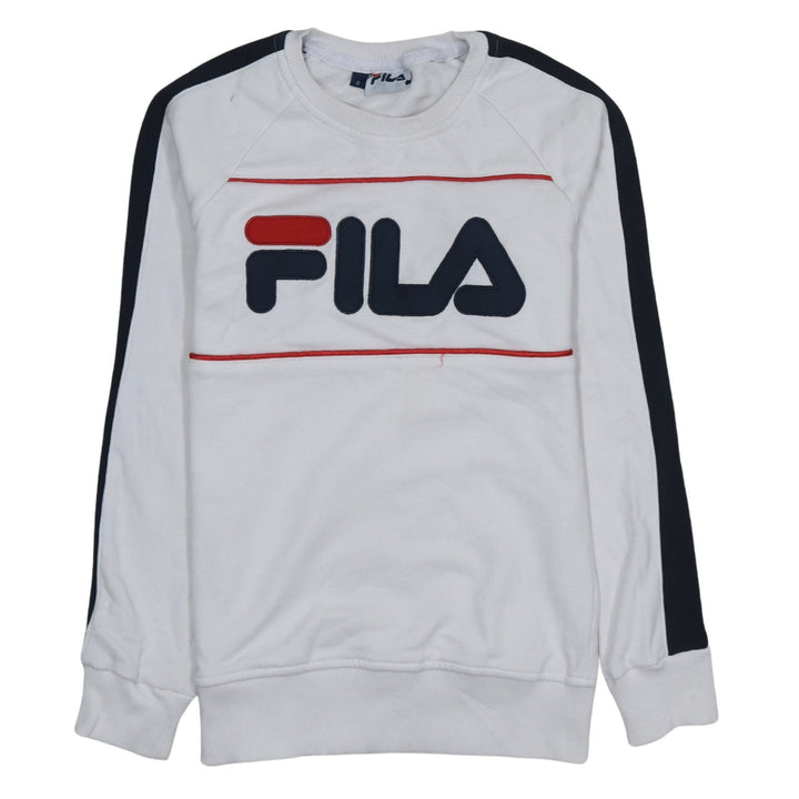 Fila Womens White Small Logo Pullover Sweatshirt