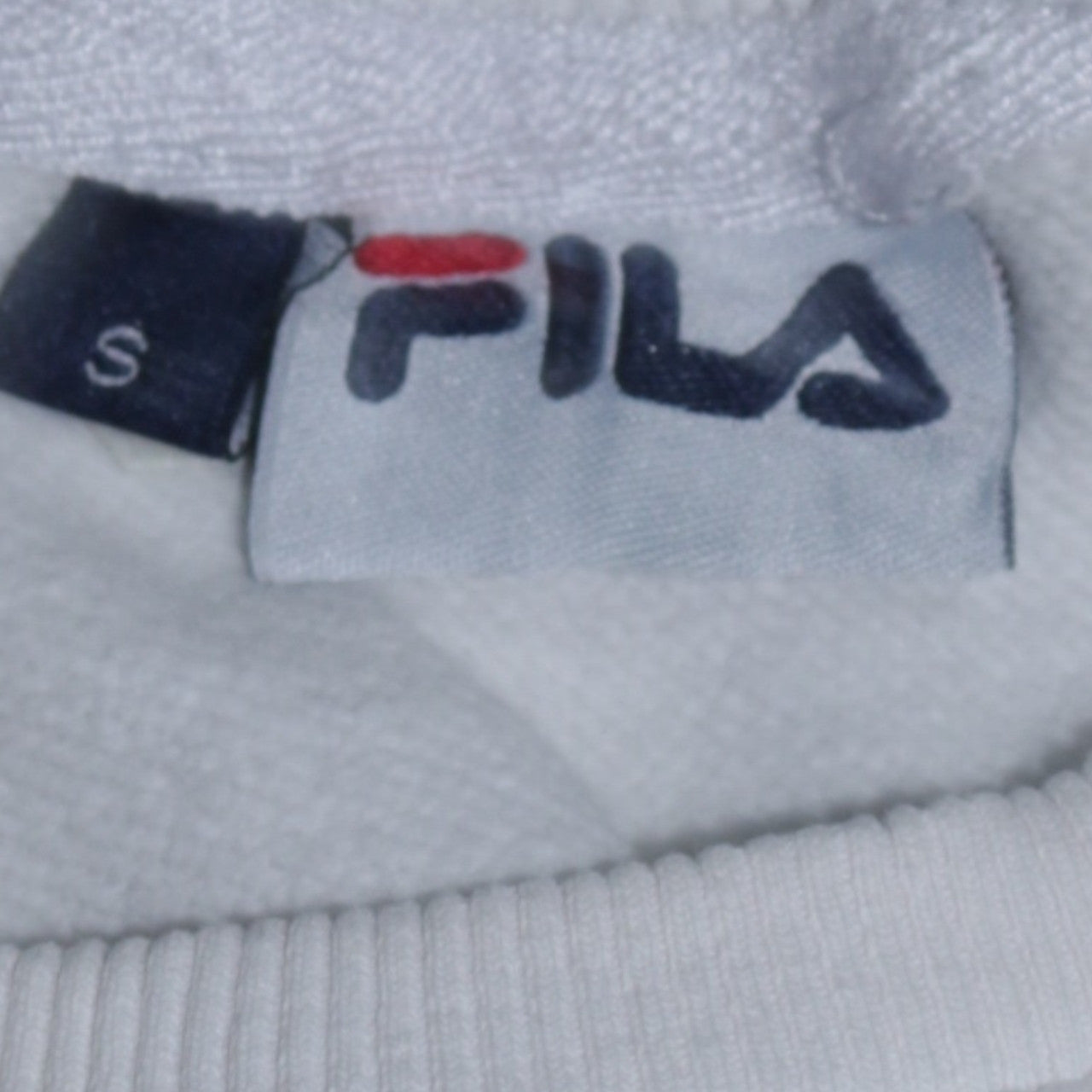 Fila Womens White Small Logo Pullover Sweatshirt