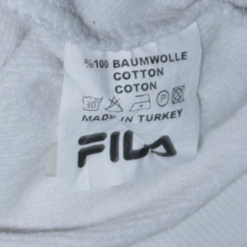Fila Womens White Small Logo Pullover Sweatshirt
