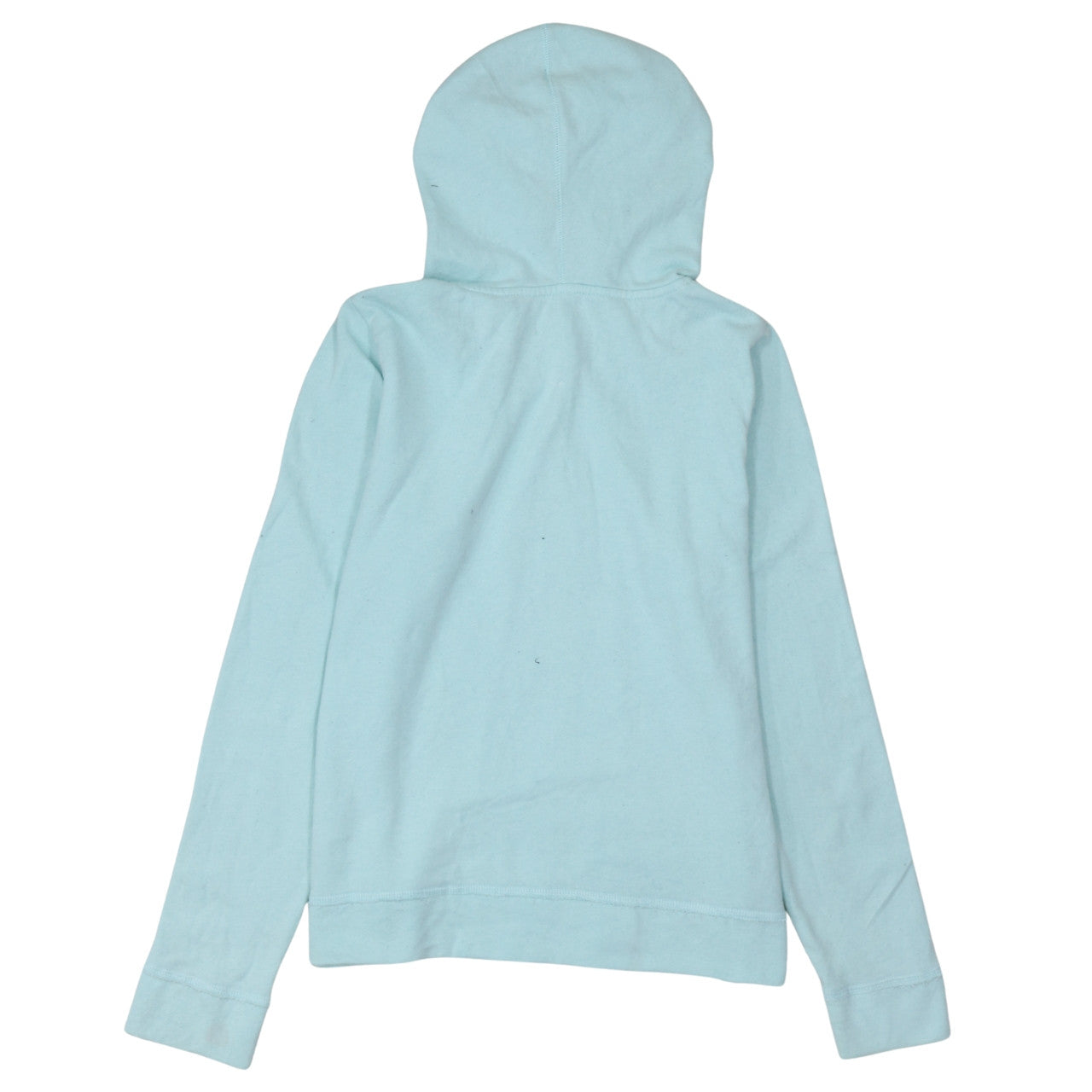 Hollister Womens Blue Pullover Hoodie L Cotton Blend Logo Print