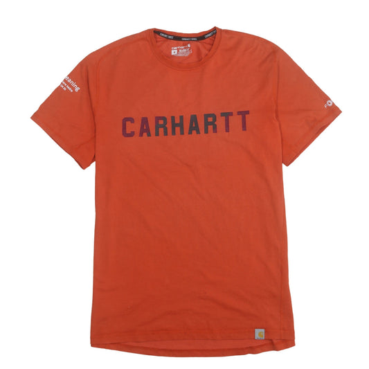 Carhartt Men's Orange Relaxed Fit Graphic Logo T-Shirt Size M