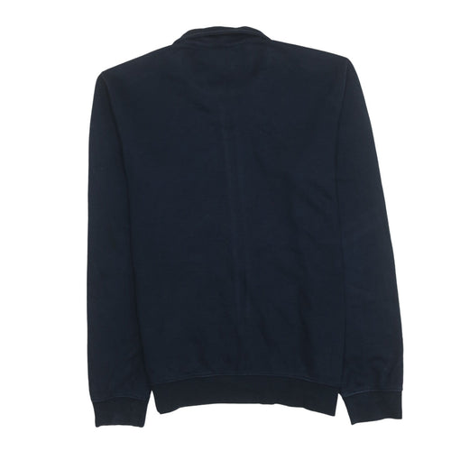 Champion Men's Blue Full Zip Collared Sweatshirt Size L
