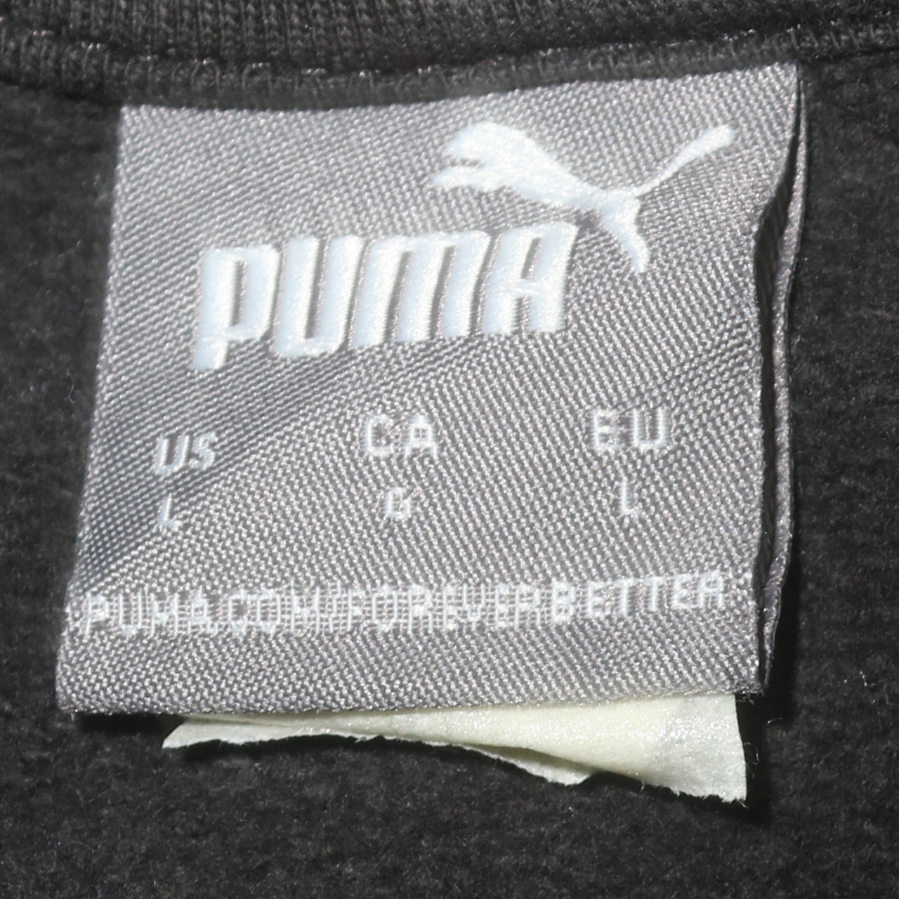 Puma Womens Black Cropped Hoodie L Long Sleeve Pullover Casual Sportswear