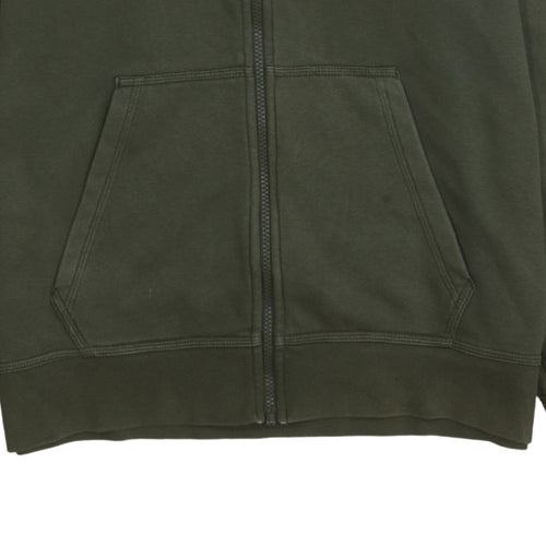 Nike Men's Green Full Zip Hoodie L Regular Fit Fleece Sweatshirt