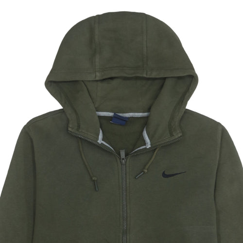 Nike Men's Green Full Zip Hoodie L Regular Fit Fleece Sweatshirt