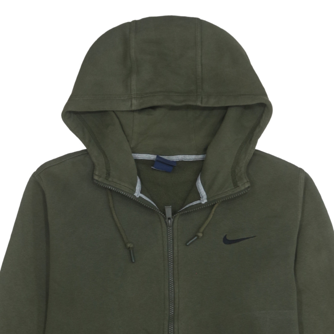 Nike Men's Green Full Zip Hoodie L Regular Fit Fleece Sweatshirt