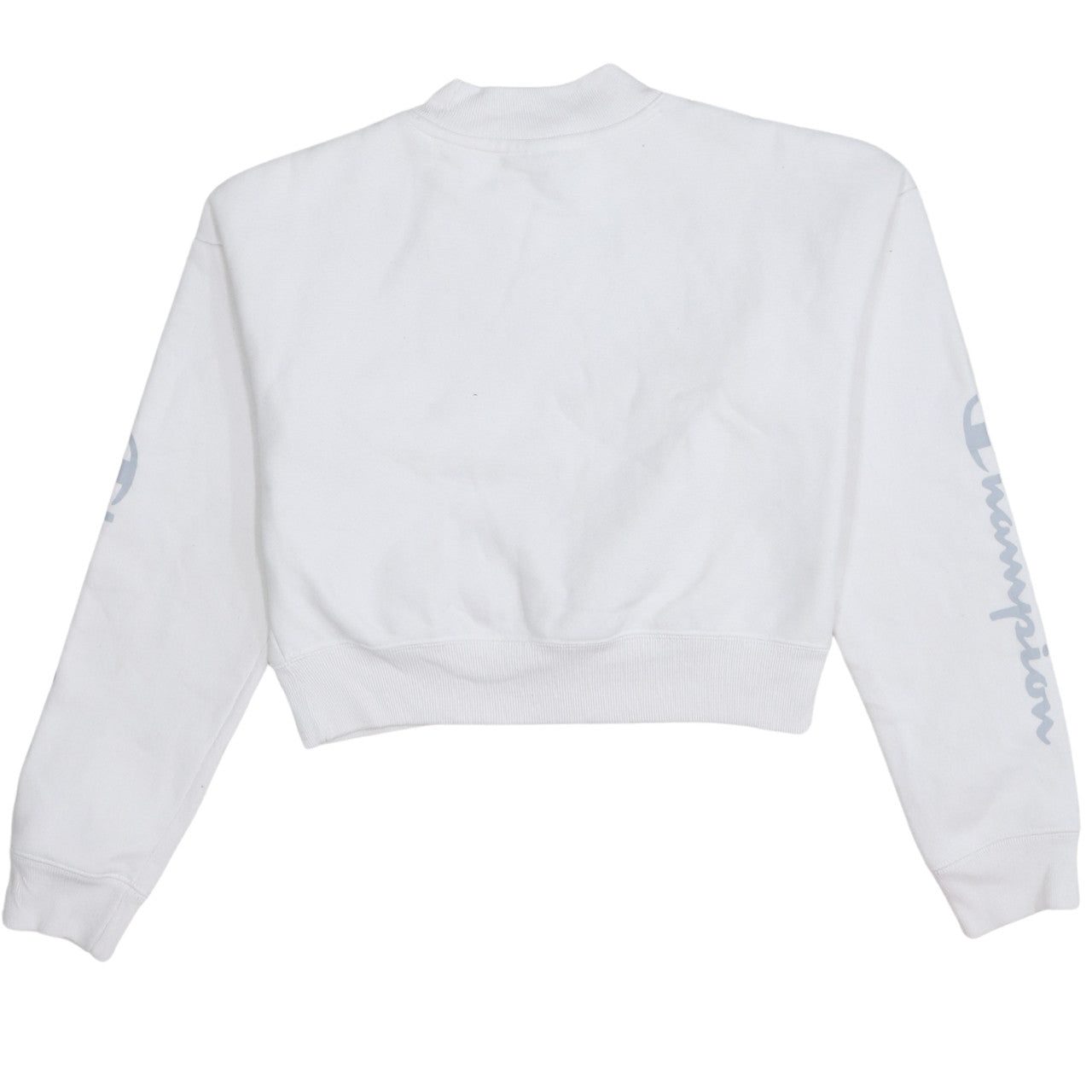 Champion Womens White XS Pullover Sweatshirt with Logo Print