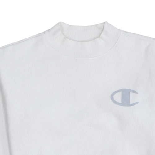 Champion Womens White XS Pullover Sweatshirt with Logo Print