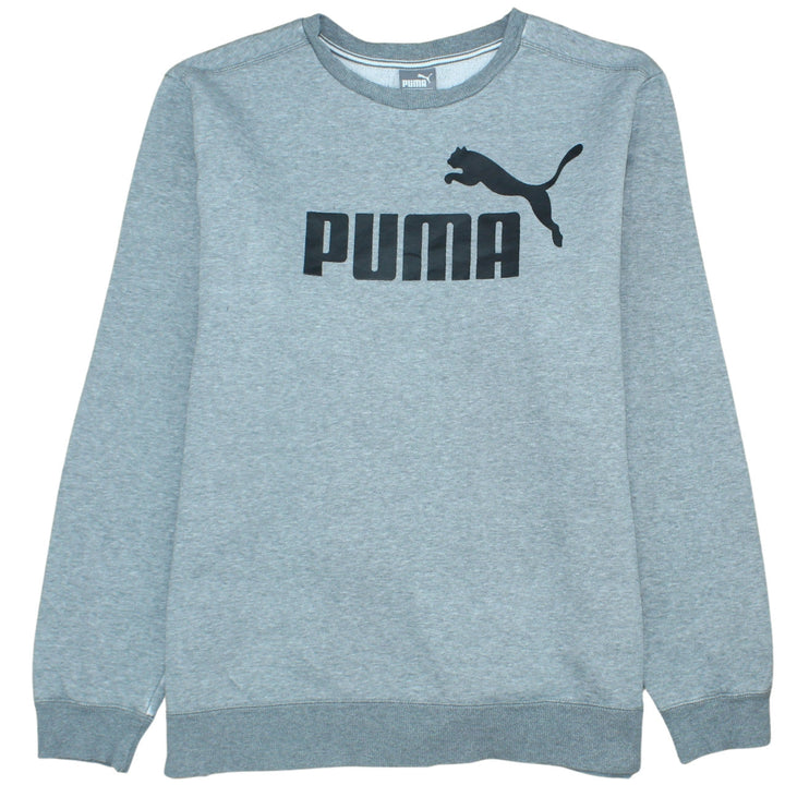 Puma Men’s Grey XL Crew Neck Pullover Sweatshirt Logo Print