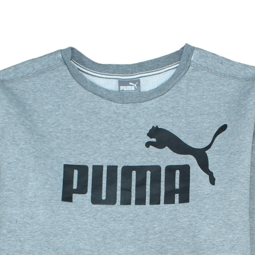 Puma Men’s Grey XL Crew Neck Pullover Sweatshirt Logo Print