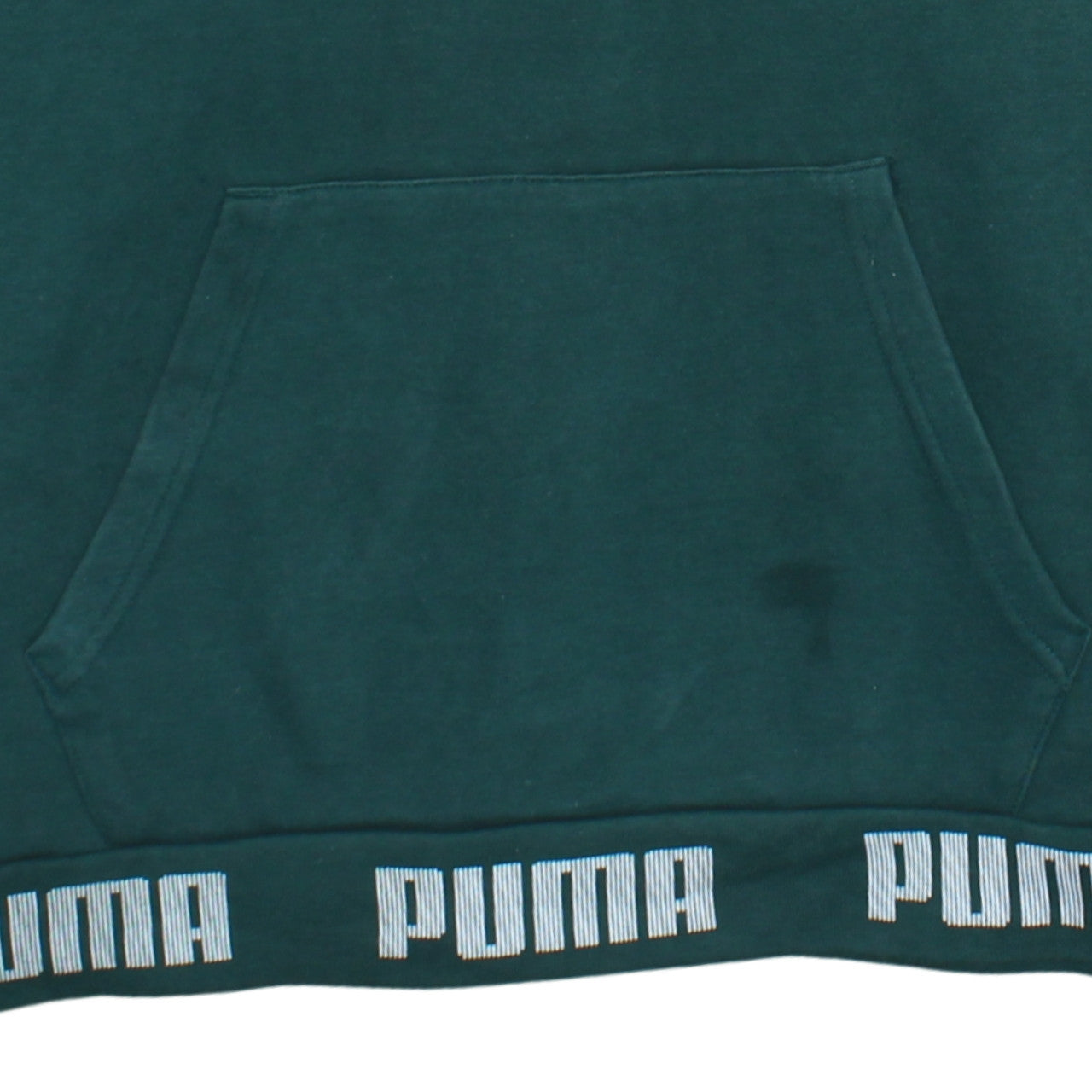 Puma Women's Green Pullover Hoodie Size L Logo Print Casual Sweatshirt