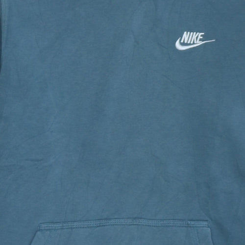 Nike Boys Blue Pullover Hoodie XL 158-170cm Casual Cotton Sweatshirt