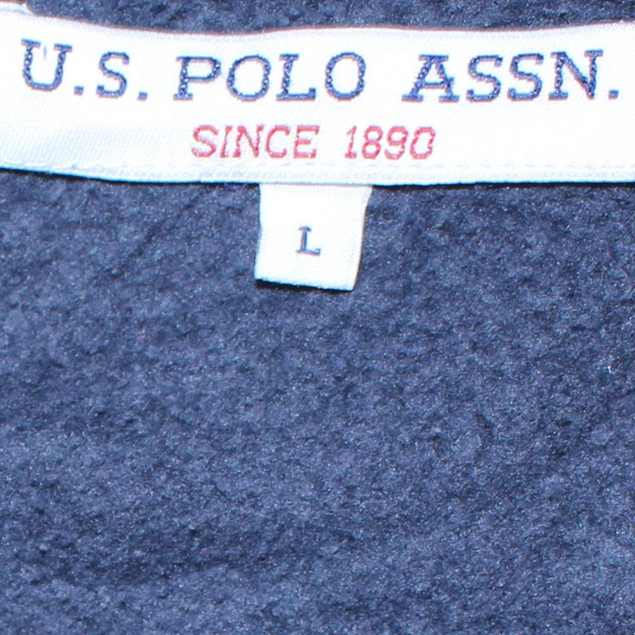 U.S. Polo Assn. Men's Blue Full Zip Hoodie Size L Embroidered Logo