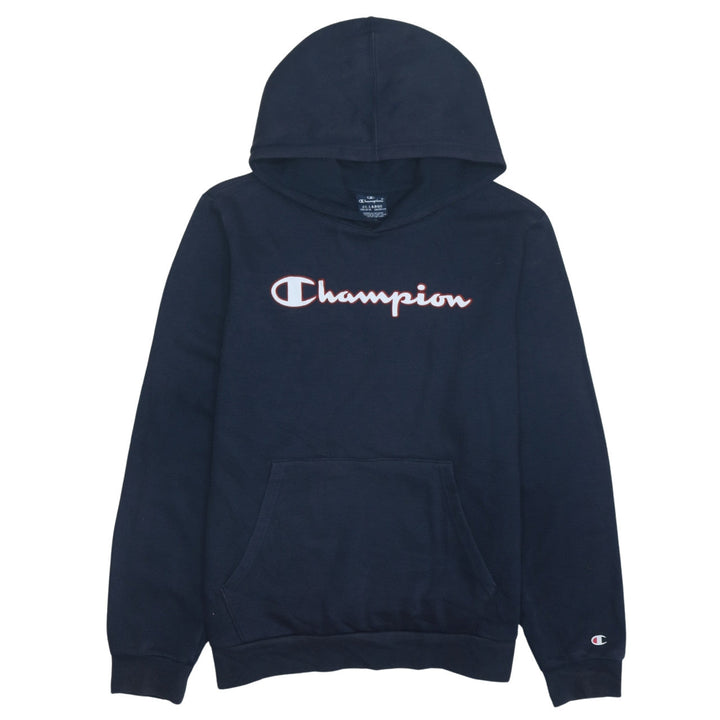 Champion Boys Blue Pullover Hoodie 15-16 Years Logo Fleece Sweatshirt