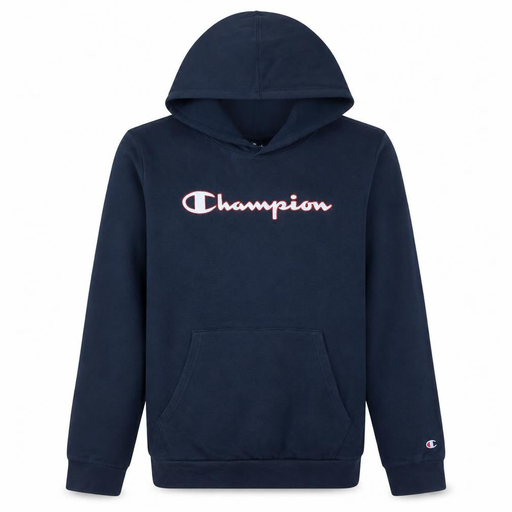 Champion Boys Blue Pullover Hoodie 15-16 Years Logo Fleece Sweatshirt