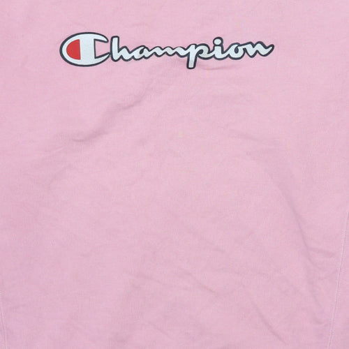 Champion Girls Pink Pullover Crew Neck Logo Sweatshirt 13-14 Years