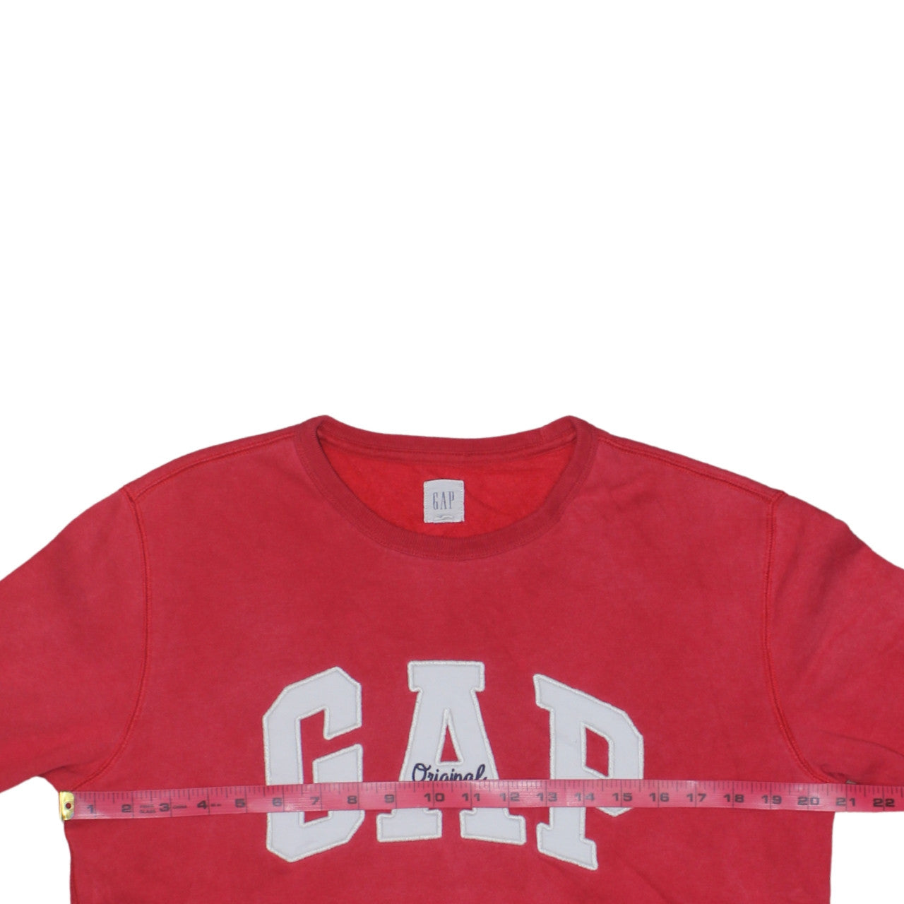 GAP Women Red Crew Neck Pullover Sweatshirt Size S Cotton Blend