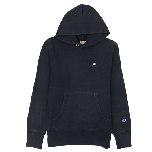 Champion Mens Black Reverse Weave Pullover Hoodie Large Cotton