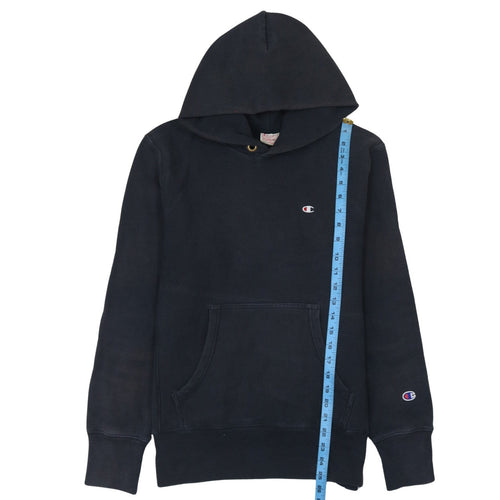Champion Mens Black Reverse Weave Pullover Hoodie Large Cotton