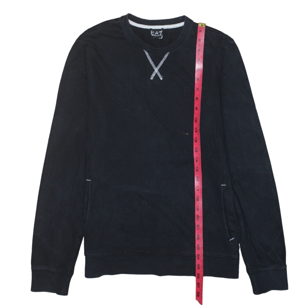 Emporio Armani EA7 Men's Black Cotton Pullover Sweatshirt L