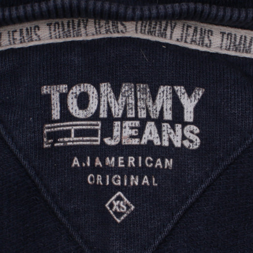 Tommy Jeans Men's Blue XS Pullover Hoodie with Logo Print
