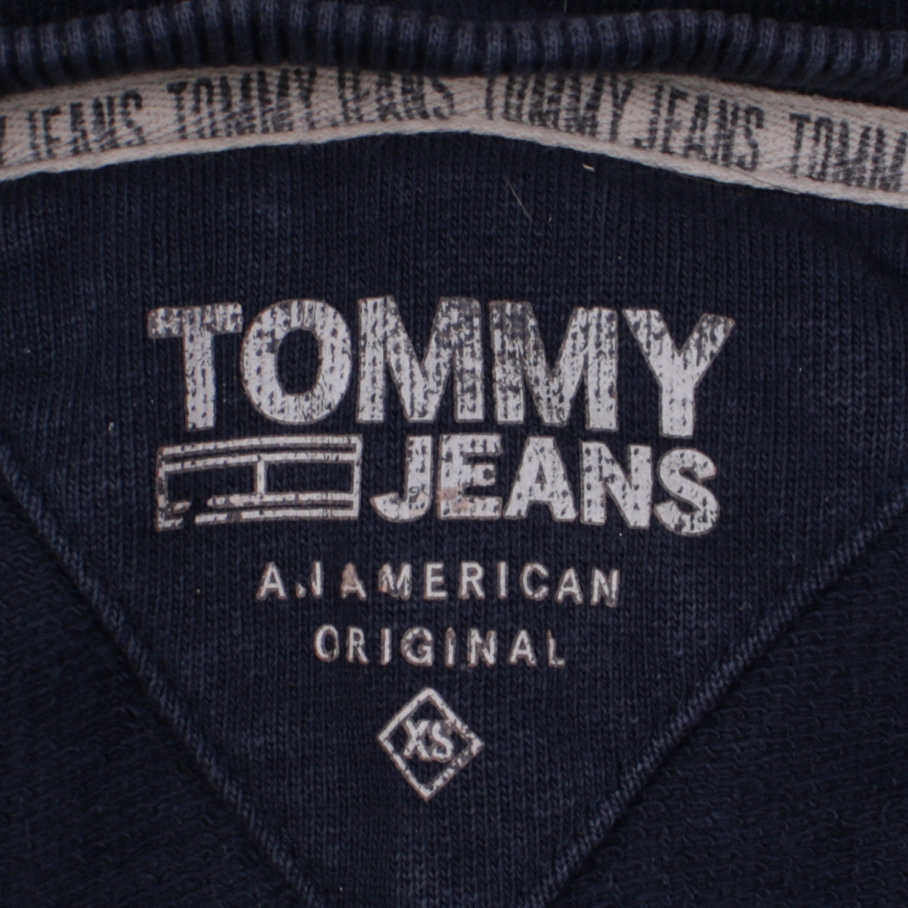 Tommy Jeans Men's Blue XS Pullover Hoodie with Logo Print