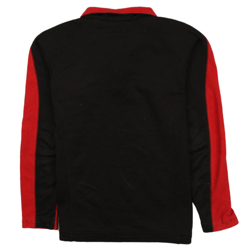 FILA Boys Black & Red Fleece 1/2 Zip Sweatshirt - Size 12 Years