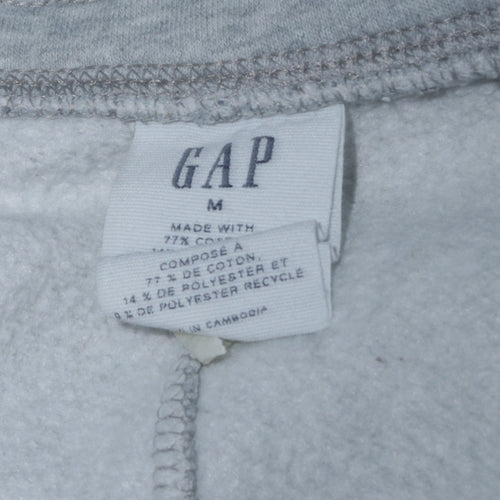 GAP Women Grey Fleece Jogger Sweatpants M Elastic Waist Comfort Fit