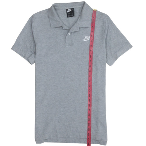 Nike Men's Grey Cotton Short Sleeve Polo Shirt Size S