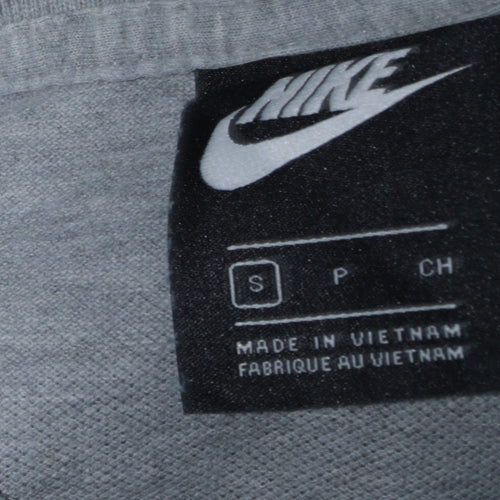 Nike Men's Grey Cotton Short Sleeve Polo Shirt Size S