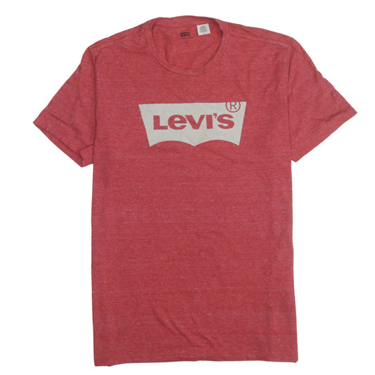 Levi's Men's Red Logo Graphic Crew Neck Cotton Blend T-Shirt Size M