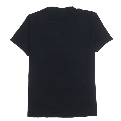 Champion Men's Black Medium Graphic Logo Cotton T-Shirt