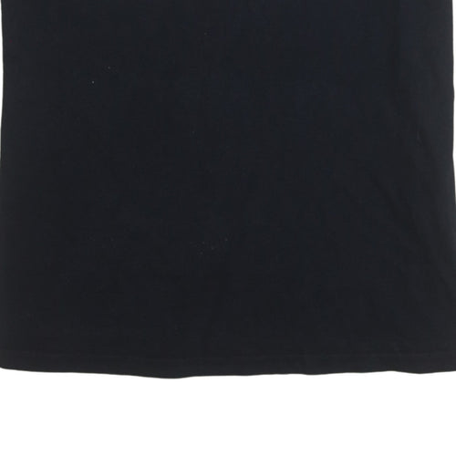 Champion Men's Black Medium Graphic Logo Cotton T-Shirt