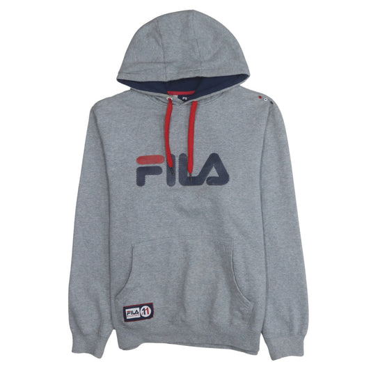 Fila Mens Grey Hoodie M Pullover Logo Hooded Sweatshirt