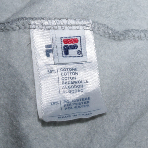 Fila Mens Grey Hoodie M Pullover Logo Hooded Sweatshirt