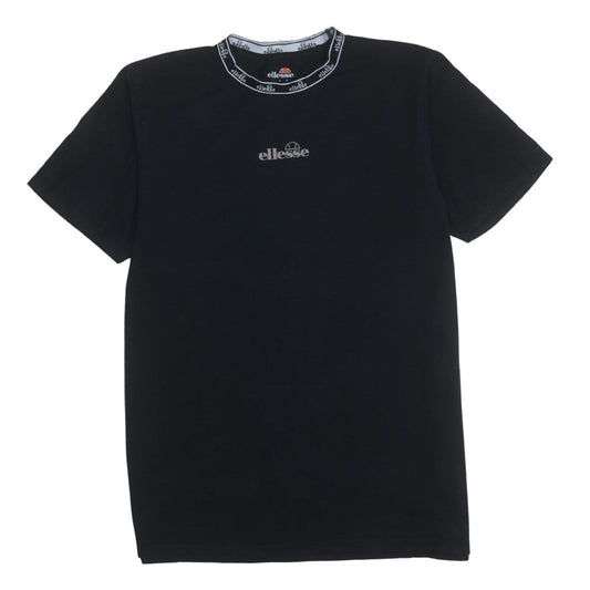 Ellesse Men's Black Short Sleeve Crew Neck Logo T-Shirt Size L
