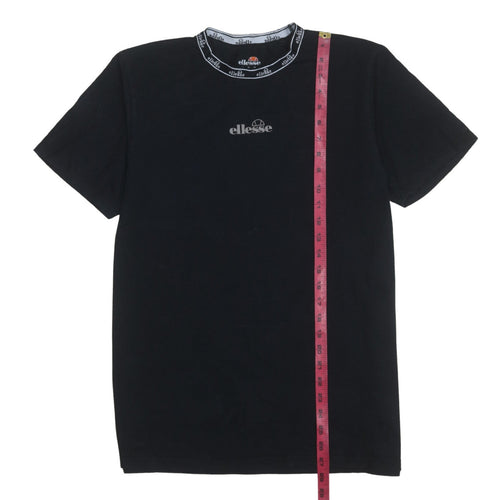 Ellesse Men's Black Short Sleeve Crew Neck Logo T-Shirt Size L