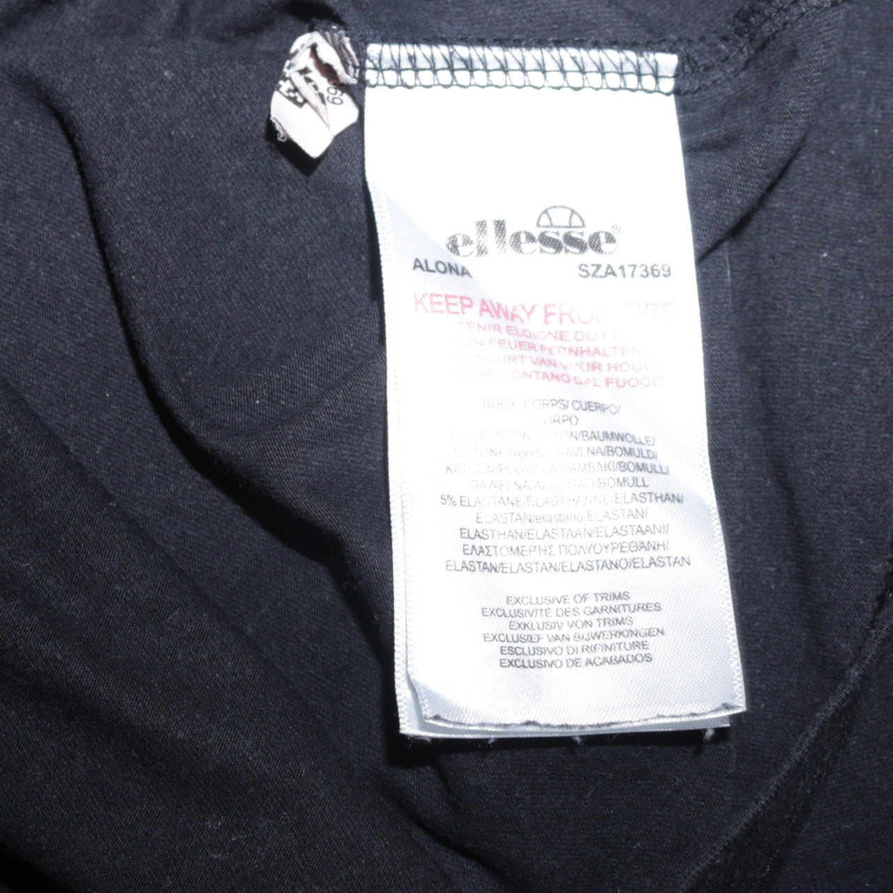 Ellesse Men's Black Short Sleeve Crew Neck Logo T-Shirt Size L
