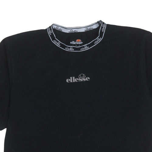 Ellesse Men's Black Short Sleeve Crew Neck Logo T-Shirt Size L