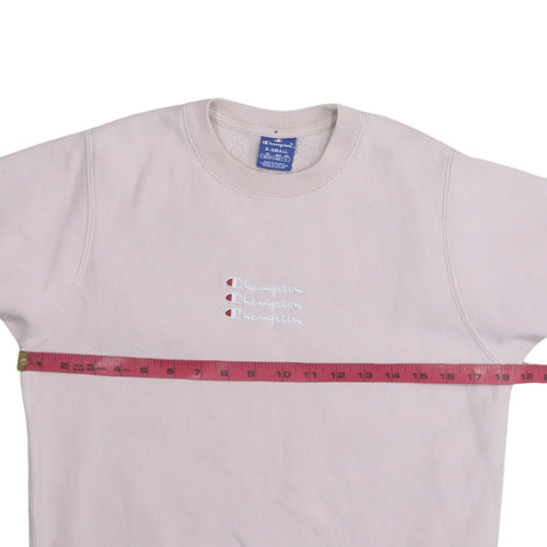 Champion Women's Pink Crew Neck Pullover Sweatshirt XS
